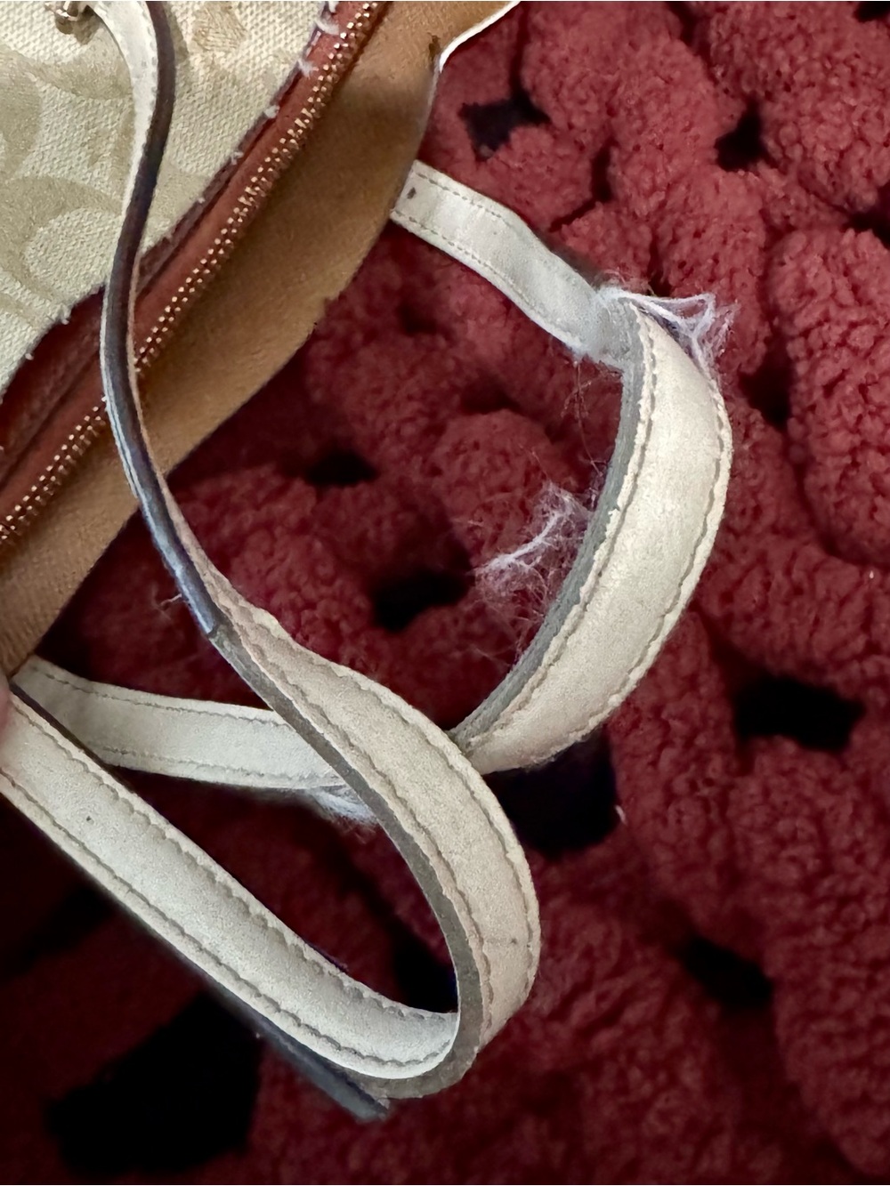 Coach Beige Signature leather Crossbody with Chalk Trim - Picture 2 of 4